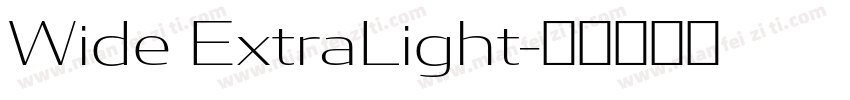 Wide ExtraLight字体转换